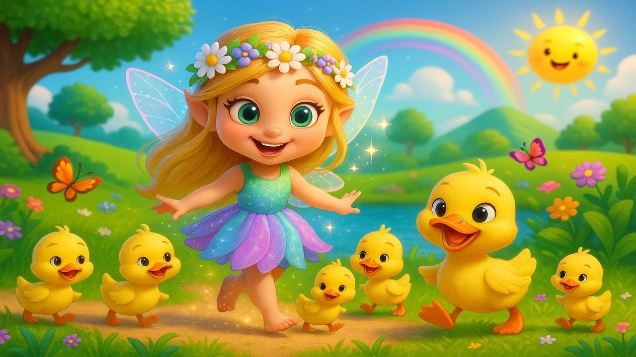 Five Little Ducks Song | Attractive Animated Nursery Rhymes for Babies