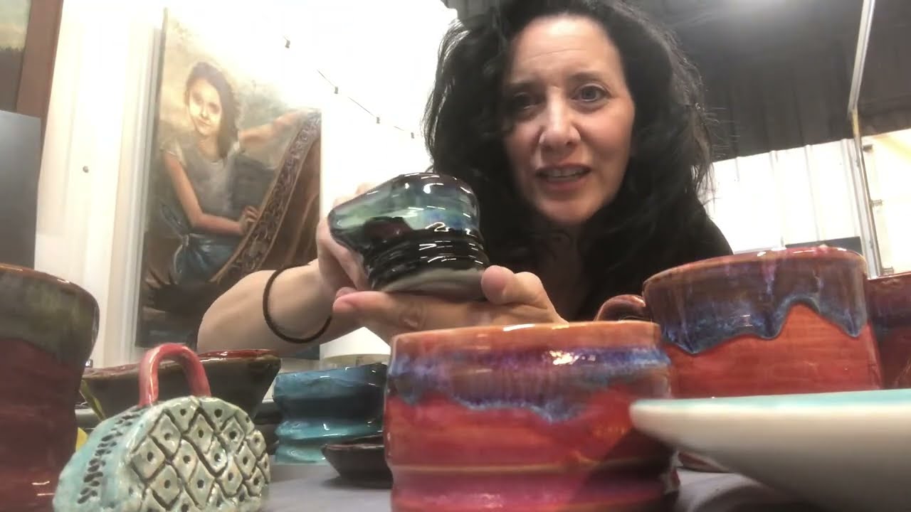 Pottery: Unbelievable AMACO Glaze Combination Results Chun Plum & Oatmeal