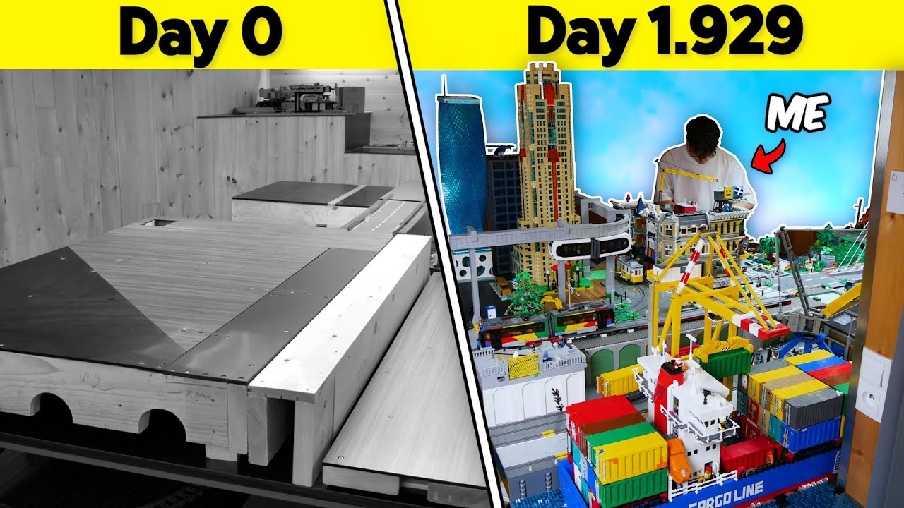 5 YEARS TIMELAPSE of building a LEGO CITY