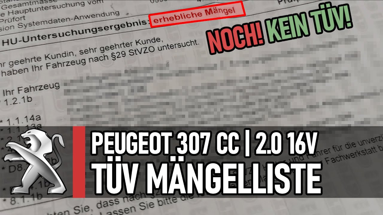 Peugeot 307 CC 2.0 16V | Welche Mängel hat der TÜV gefunden? Schauen wir nach! [231] 🕵🏻