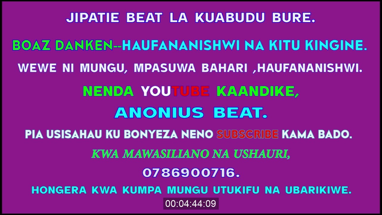 HAUFANANISHWI NA KITU KINGINE  Worship Beat, Boaz Danken