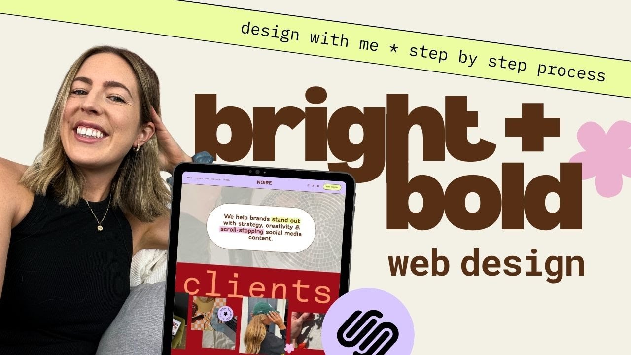 design with me: transforming our noire squarespace template - fun + bold | full web design process