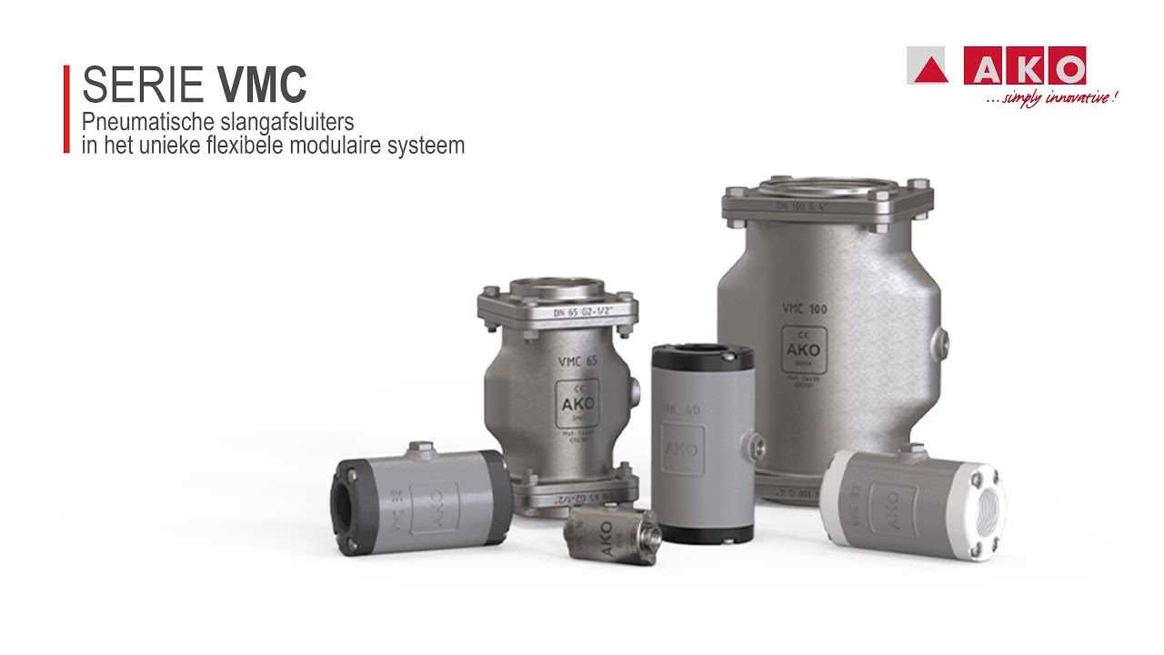 Modulaire slangafsluiter van AKO Armaturen - afsluitorganen voor diverse vaste stoffen (Serie VMC)