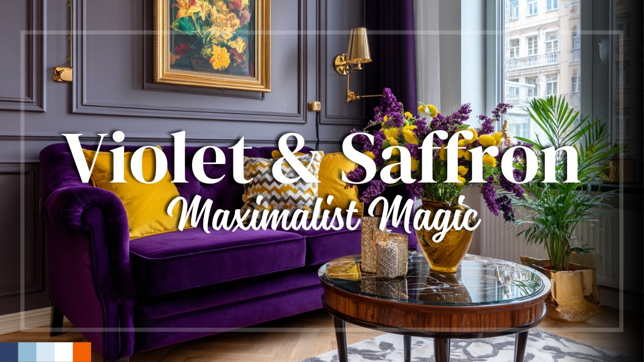 Violet and Saffron Pairings That Create a Royal Yet Funky Vibe in Small Maximalist Spaces