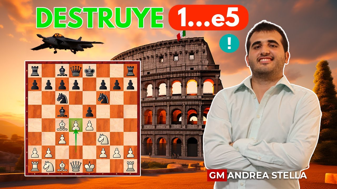 ¡DESTRUYE 1...e5 con el GAMBITO Italiano! El TRUCO de Greco ✅
