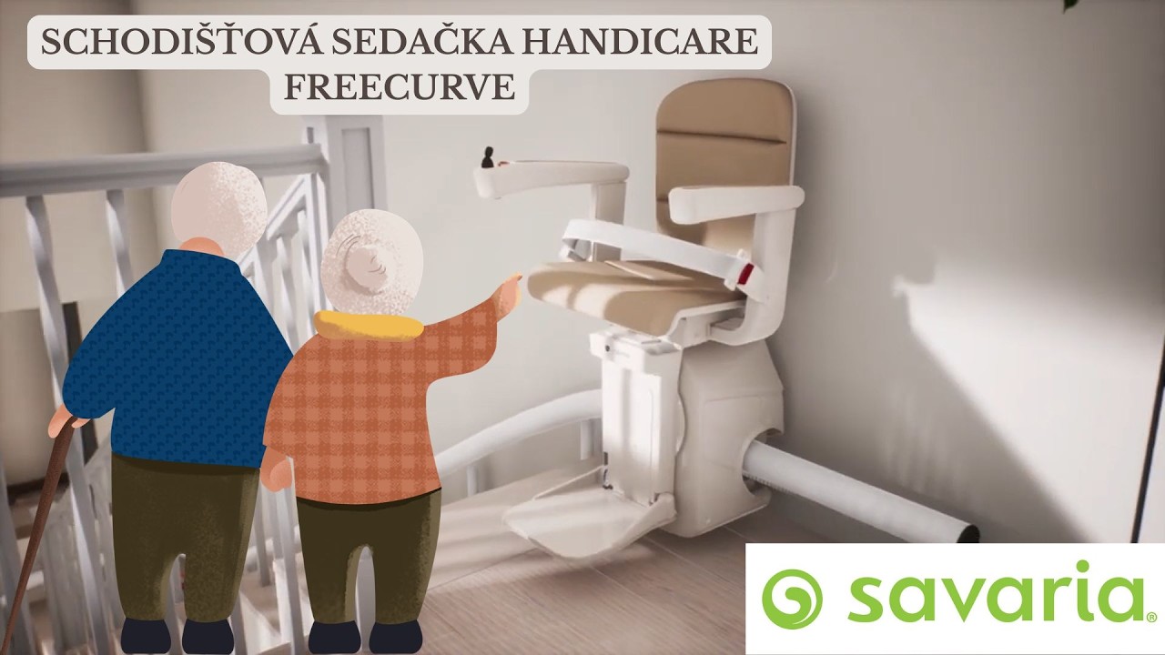 Schodi&scaron;ťov&aacute; sedačka Handicare Freecurve - video