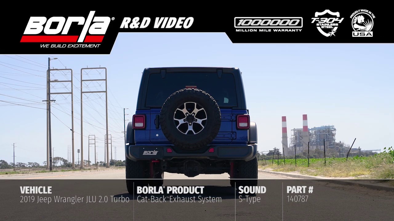 Borla Exhaust Sounds for the 2018-2026 Jeep JLU Wrangler 2.0L [