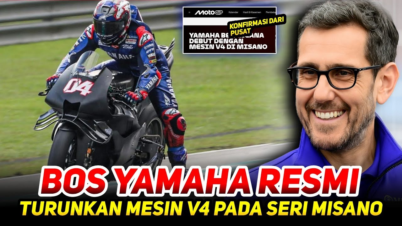 BOS YAMAHA AKHIRNYA🔥RESMI TURUNKAN MESIN V4 DI SERI MISANO LANGSUNG BALAPAN DENGAN PEMBALAP WILCARD❗