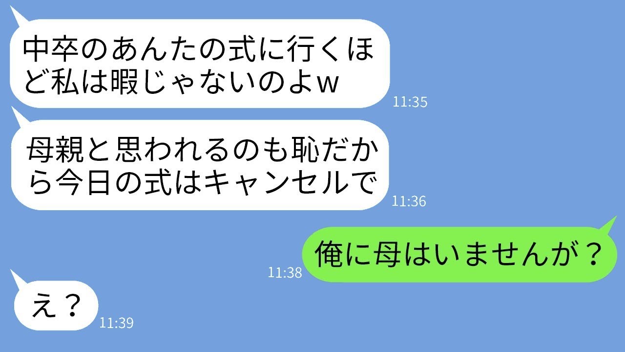 エリートの兄だけを溺愛し、中卒の私を見下す母が結婚式当日に驚きのドタキャン。「あんたを祝う気持ちなんてないわよw」と言われ、最低な毒母に私が真実を伝えたときの反応がwww