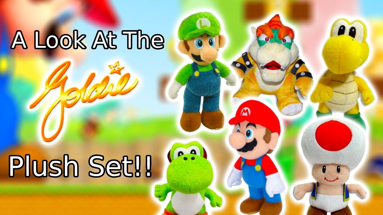 A Look At The Goldie Mario Plush Set!!