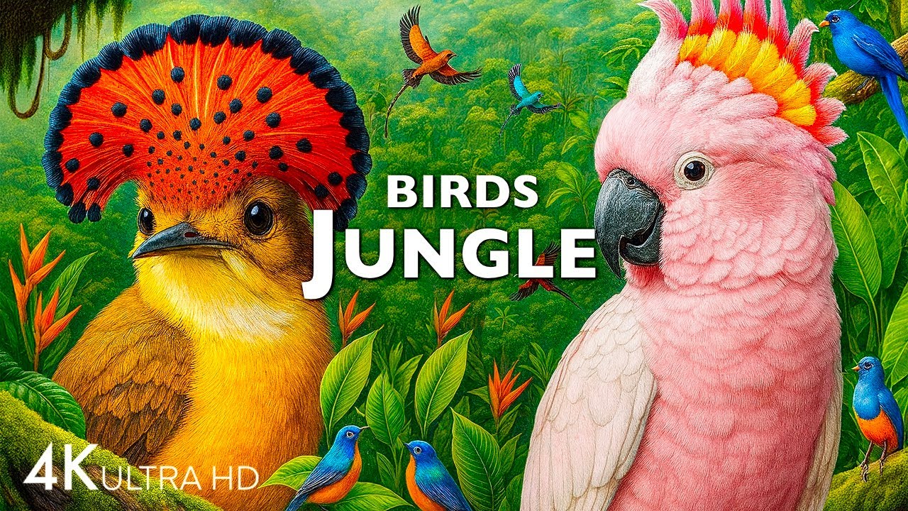 JUNGLE BIRDS DISCOVERY | 60FPS 4K ULTRA HD | Amazing Wildlife of the Jungle #4K #ANIMALS