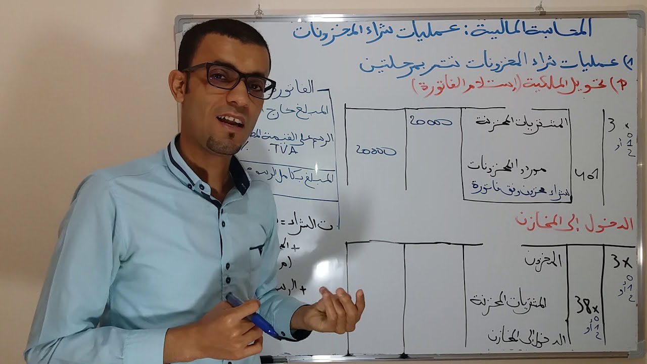 محاسبة عامة  (محاضرة 05) : عمليات شراء المخزونات إعداد الفاتورة والتسجيل المحاسبي