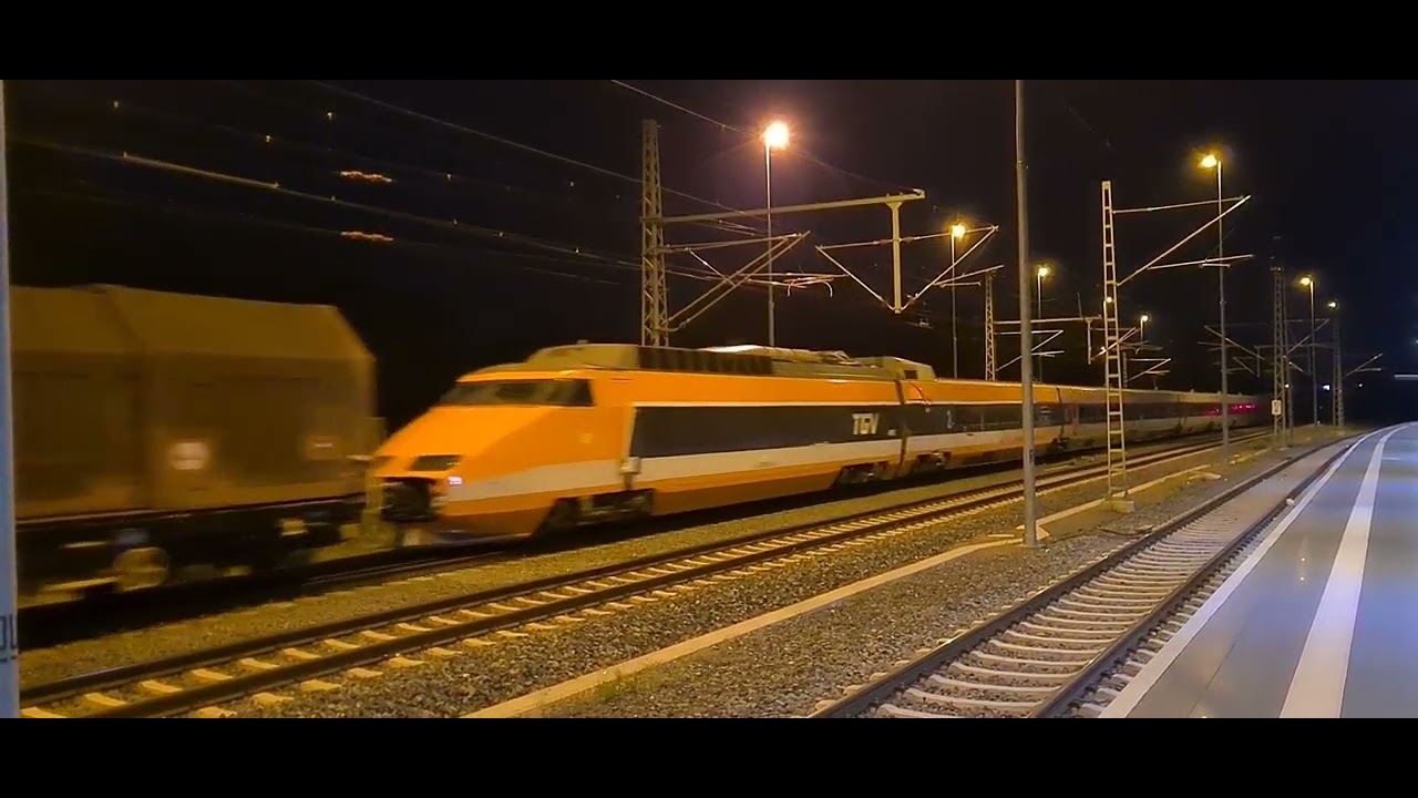 Museums TGV auf der Rücküberführung aus Tschechien durch Leipzig-Thekla nach Saarbrücken