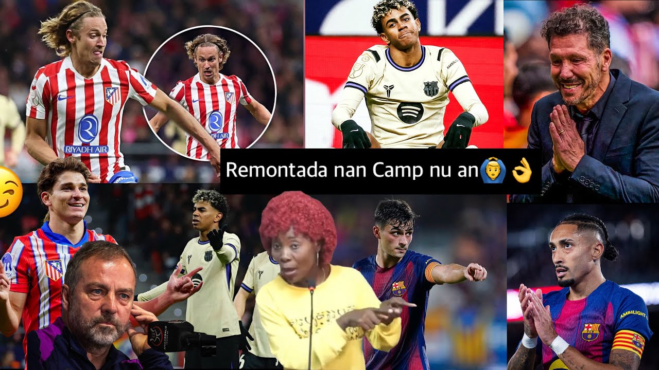 Barcelone ap prepare gwo remontada nan match retou a kont AT Madrid/ Pedri Raphinha ap prezan