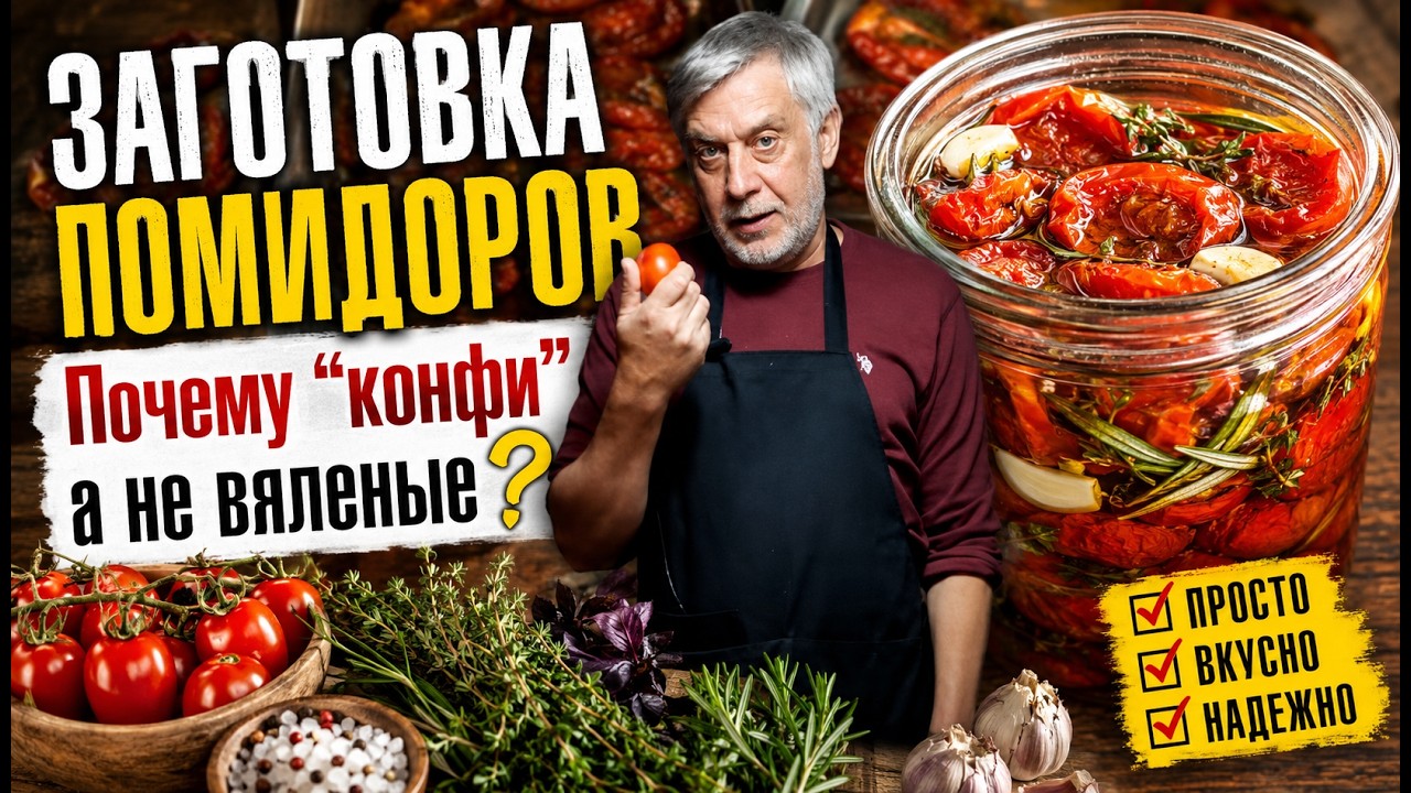 Заготовка помидоров 🍅 Томаты Kонфи 🍅 Три способа надежной консервации 👍