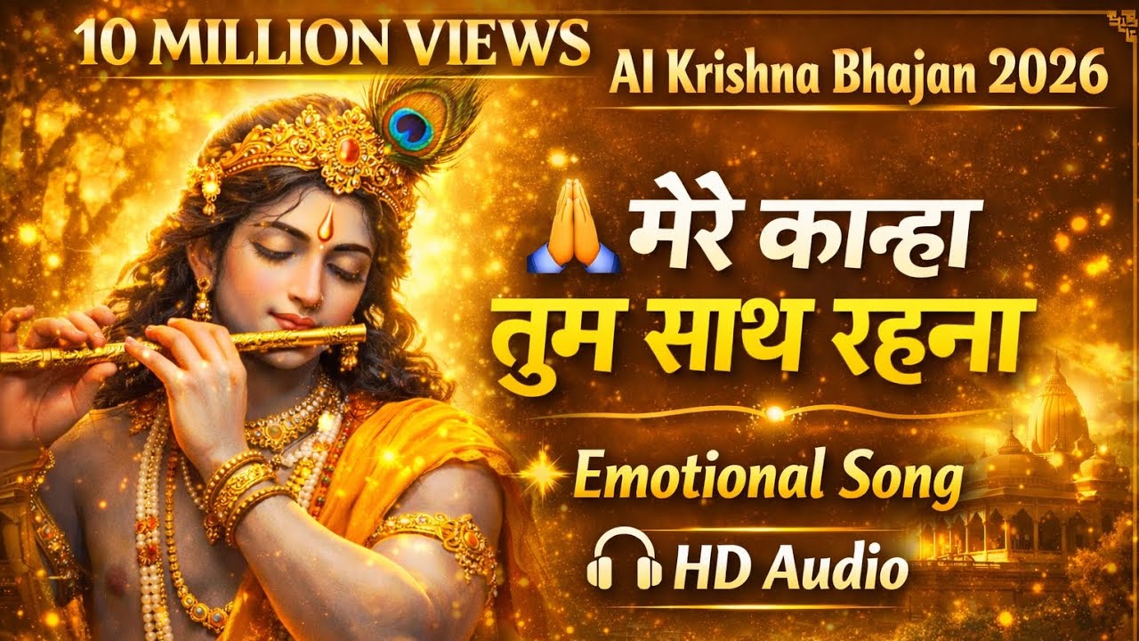 AI Krishna Bhajan 2026 | Mere Kanha Tum Saath Rehna | Emotional Hindi Bhakti Song | Full HD