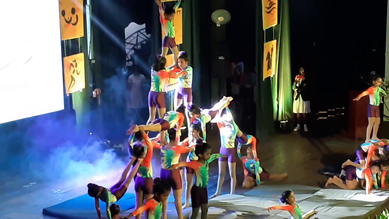 Sri Lankan kids gymnastic dance in Mahamaya Girls'  College Kandy