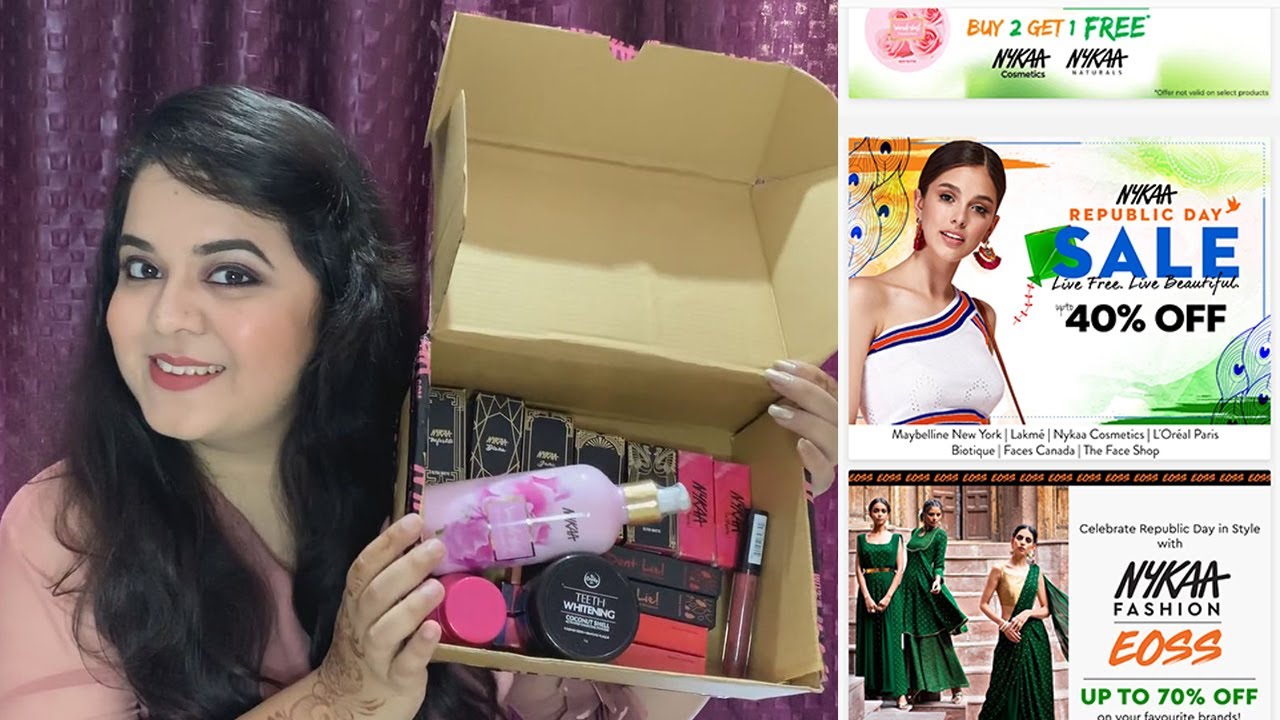 NYKAA SALE HAUL (all under Rs.550) I Huge Nykaa Republic day sale haul 2020 l Beautyeditbyamy