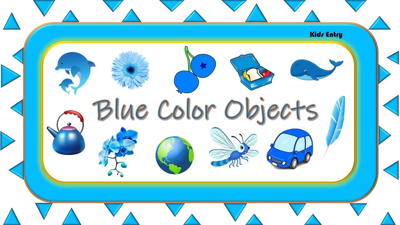 Blue Color Objects | Learn Colors | Things that are in Blue colors | Blue Colors - Kids Entry