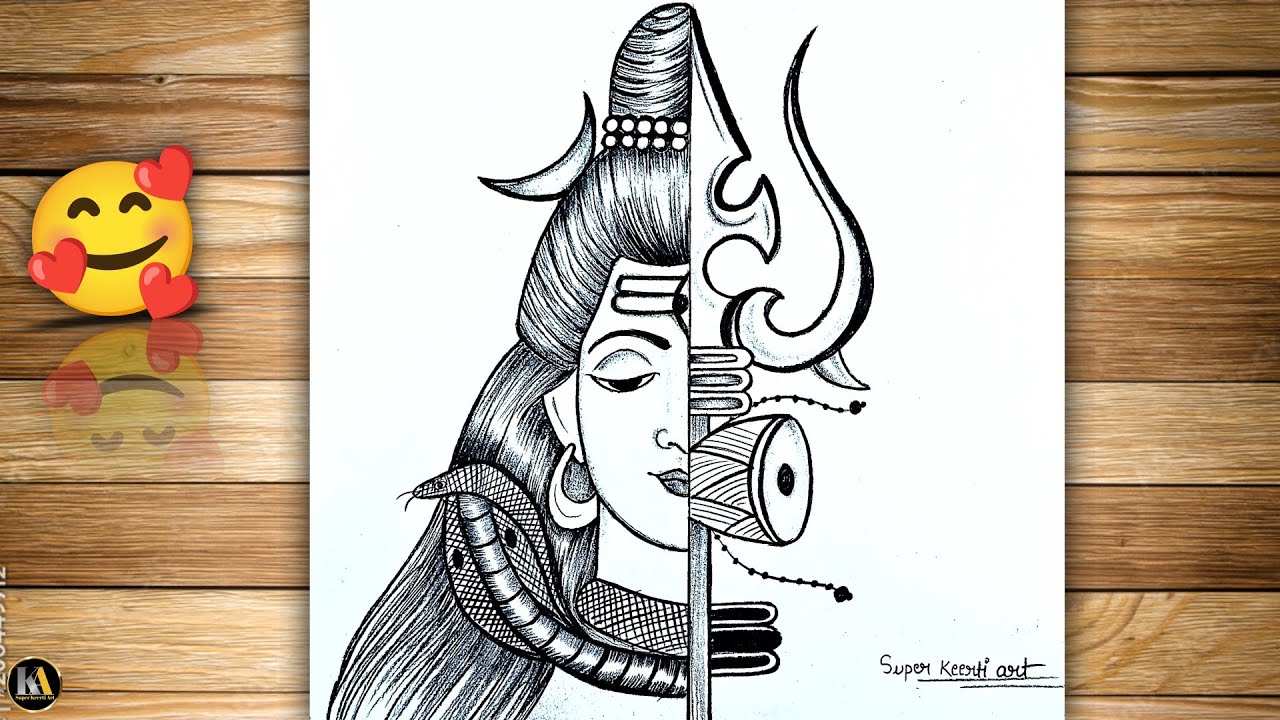 mahadev drawing easy | how to draw mahadev ji | shivratri mahadev drawing