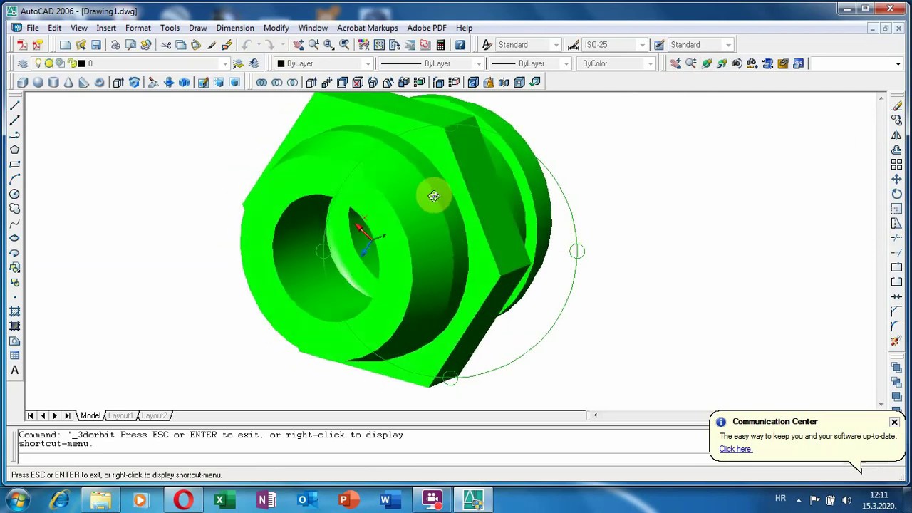 AutoCAD vježba 8  pojednostavljena varijanta