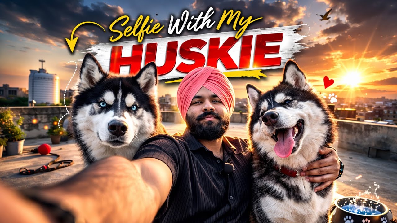 SUBSCRIBERS NAL GALLAN | SELFIE WITH MY HUSKIE #vlog #youtube #minivlog 