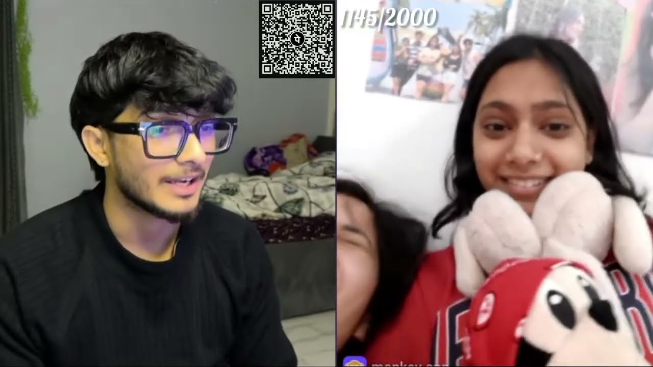 thekartikgupta talking with stranger girl with cutie #viral #girl prankur Rajput Omegle 
