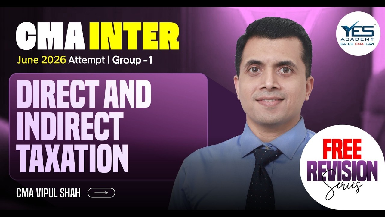 Taxation 18 PGBP | CMA Inter June 2026 | Free Live Revision Batch| CMA Vipul Shah