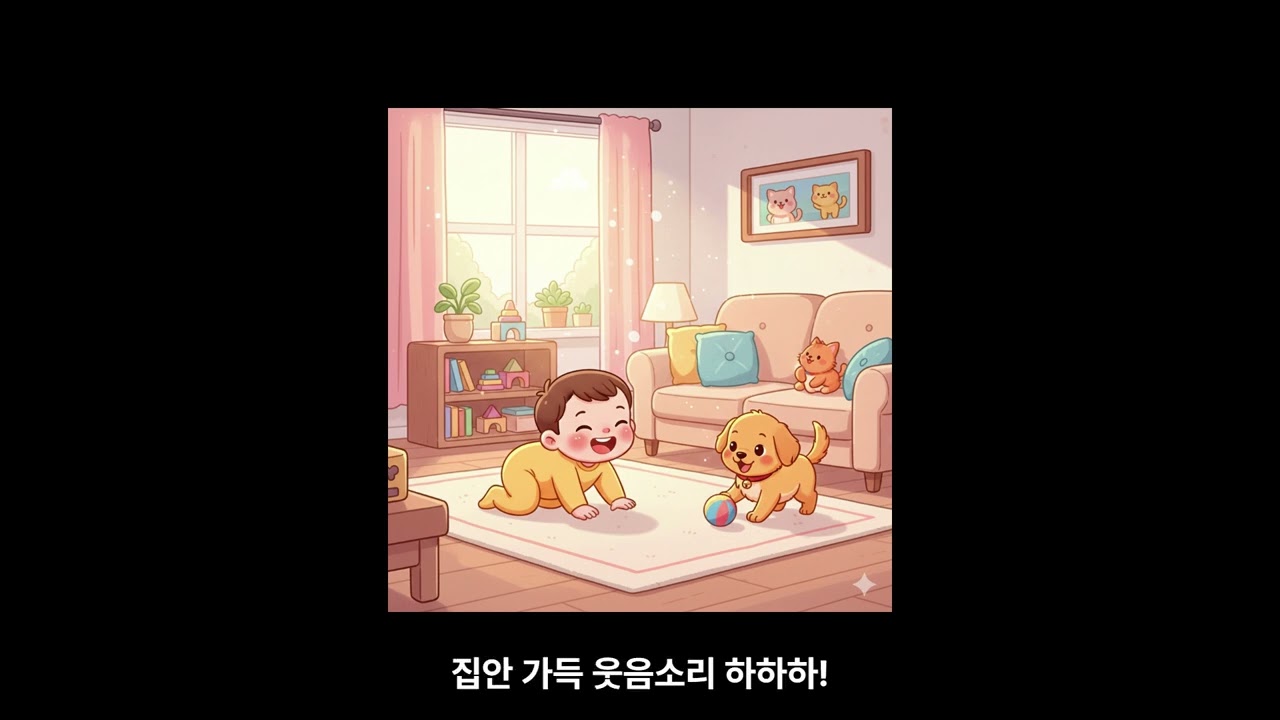 🐶 멍멍 야옹! 우리 집 꼬마 삼총사 | 강아지 고양이와 함께하는 신나는 놀이 동요 | BABY HARMONY