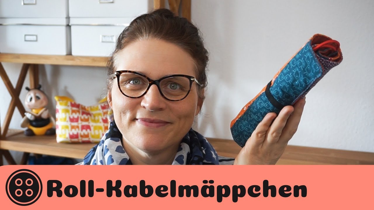Rollkabelmäppchen nähen / Rollup Cord Keeper / kostenloses Schnittmuster