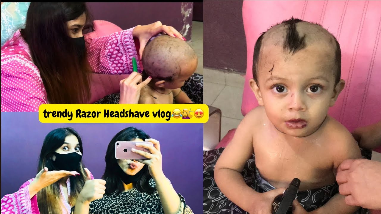 Headshave vlog💇‍♀️😂||headshave or haircut vlog|| vlogs with Rida n Hoori
