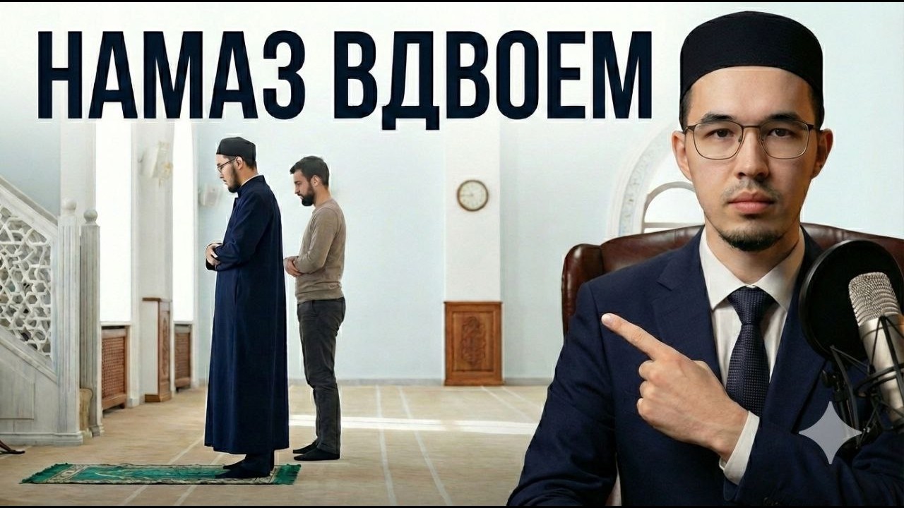 Как читается НАМАЗ вдвоём. Урок для мужчин. Ханафи мазхаб