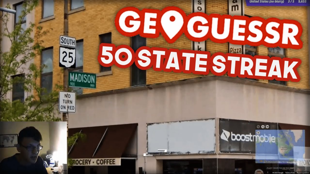 Geoguessr - Guessing 50 states in a row as fast as possible