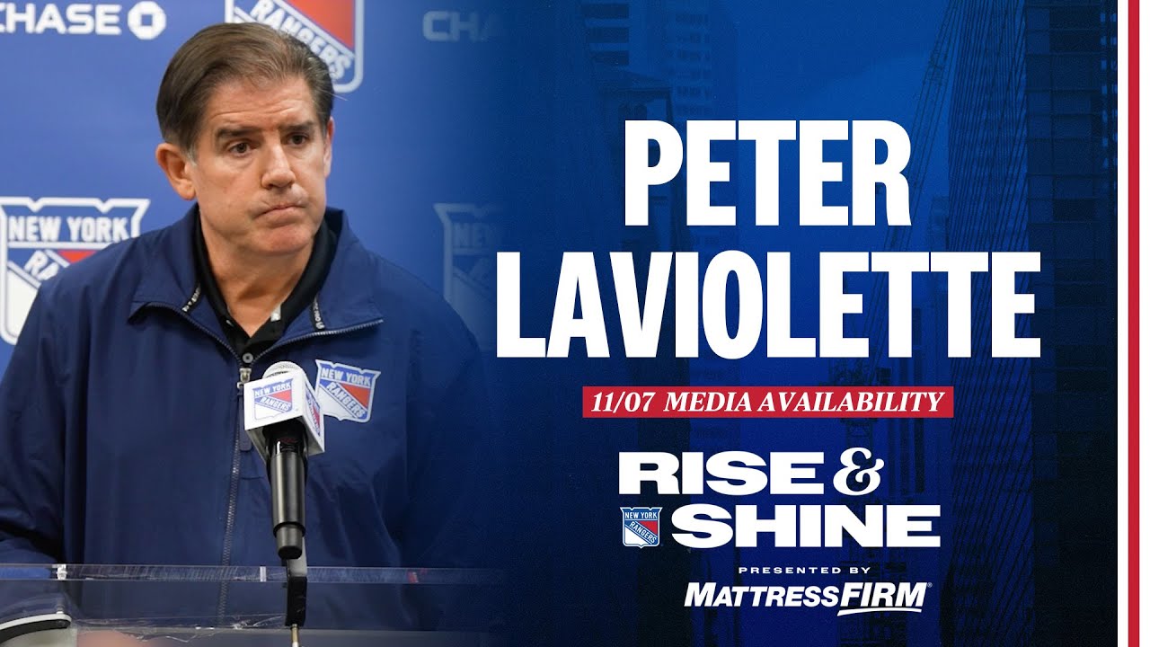 NYR vs. DET: Peter Laviolette Pregame Media Availability | November 7, 2023