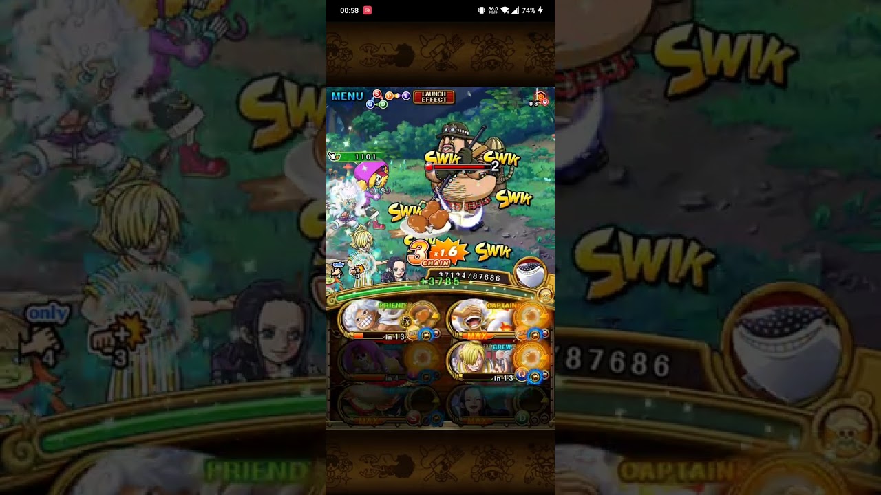 OPTC - Garp Challenge Revolutionary 2 ☆13 - Luffy Nika PSY (no sup/no stall)