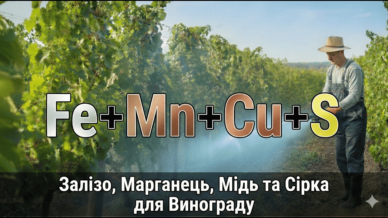 Залізо, марганец, мідь та сірка для Винограду