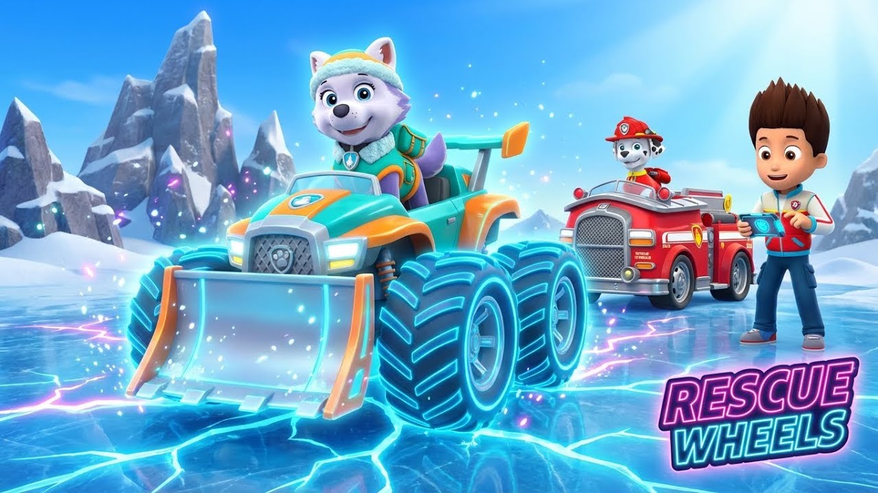 PAW Patrol: Rescue Wheels – The Thin Ice Crossing! ❄️🛞 | Monster Tire Rescue & Frozen Pond Mystery!