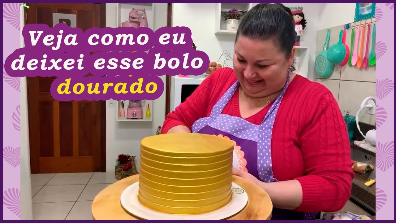Bolo dourado em chantilly - aprenda uma das formas de fazer o dourado
