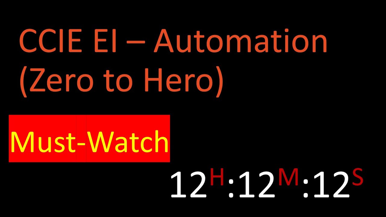 CCIE EI - Automation