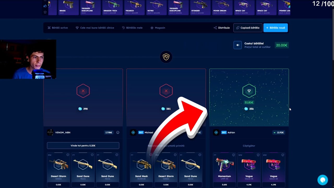 Am ești pe minus pe CS GO SKINS