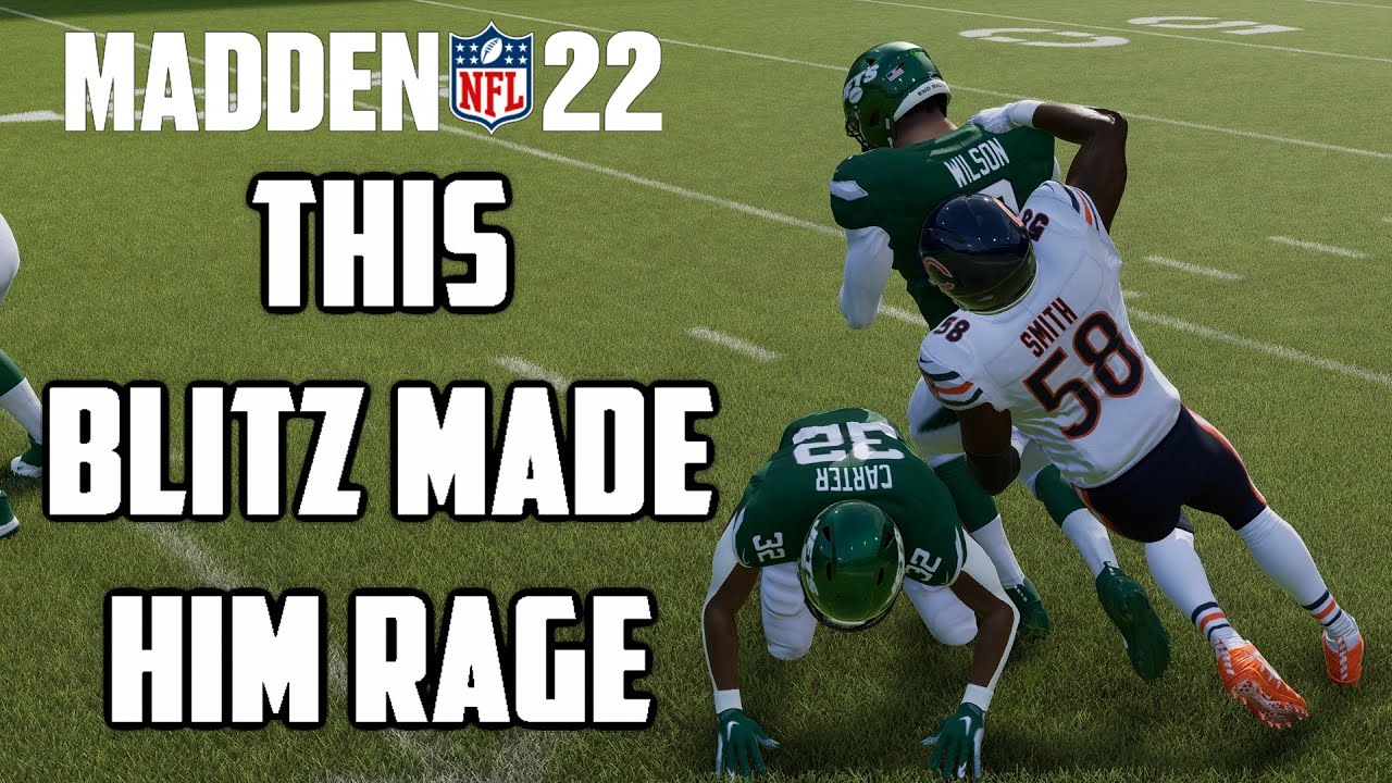 MADDEN 22 BEST BLITZ DEFENSE FORCES RAGE QUIT - NO ONE CAN STOP THIS BLITZ - BEARS JETS GAMEPLAY!