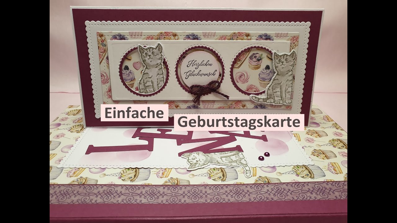 Geburtstagskarte mit passender Verpackung mit Stanzen von Action und Stempel von Stampin Up!