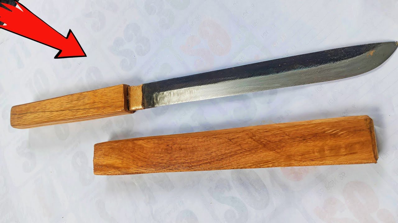 making a knife from a used file,membuat pisau dari kikir bekas