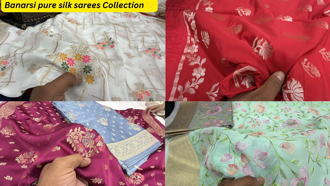 Wholsale Banarsi sarees collection | organza ,jamdani,katansilk ,pure silk | Haleema Creation
