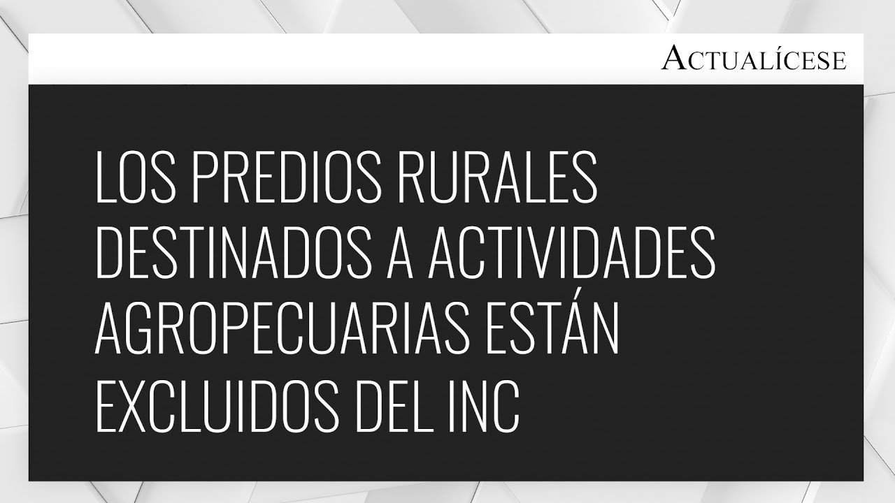 Bienes inmuebles excluidos y exentos del INC