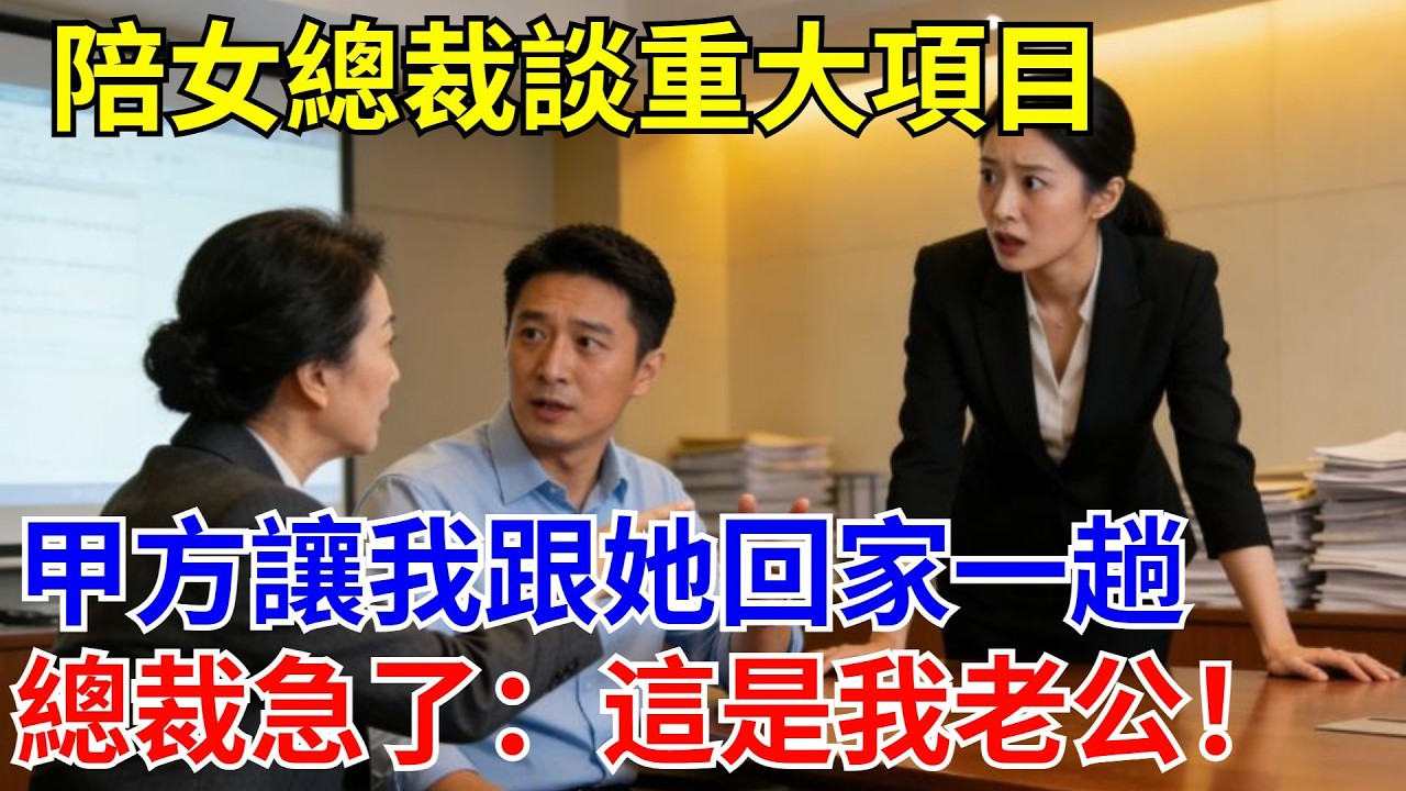 陪女總裁談重大項目，甲方讓我跟她回家一趟，總裁急了：這是我老公！#原創#情感#情感故事#故事#爽文#奇聞#為人處世#生活經驗