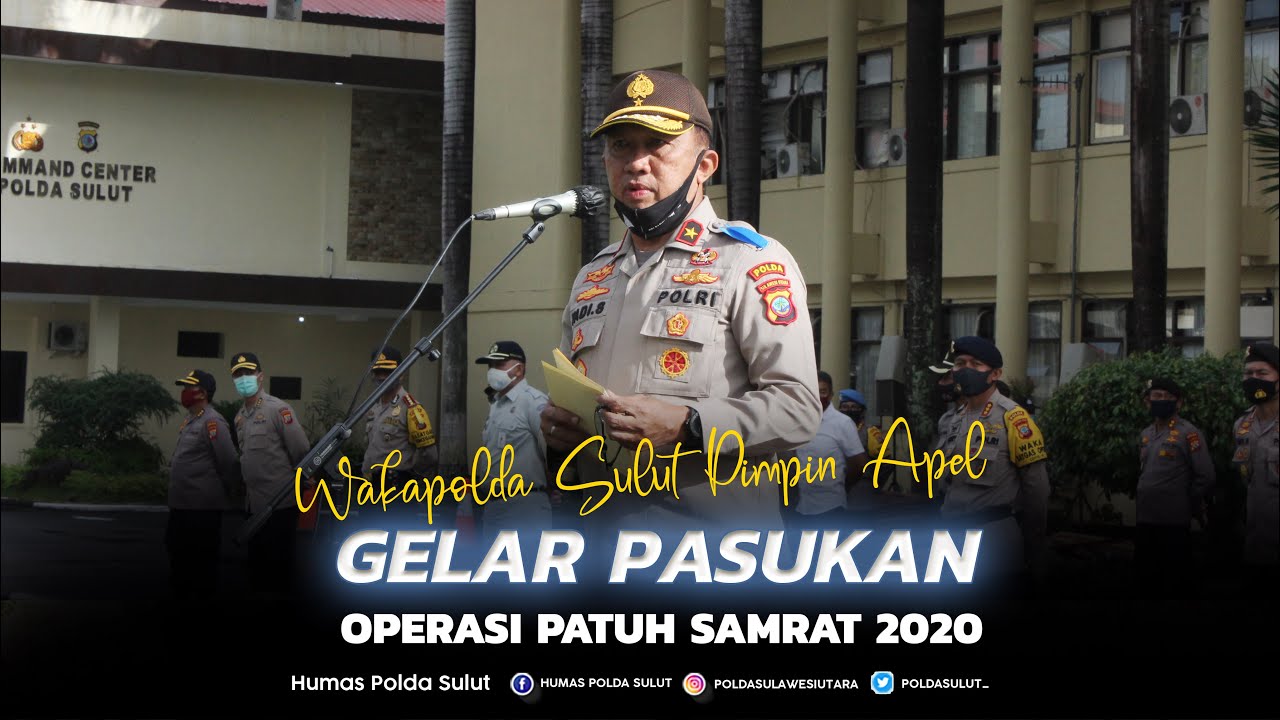 Gelar Pasukan Ops Patuh Samrat 2020 Polda Sulut