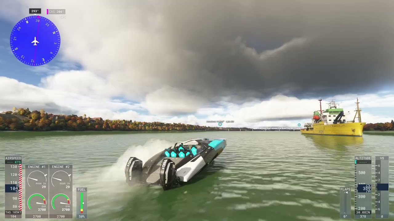 Cruise On The Tonava, Part 2, Powerboat C3800, MSFS24, Sailor Peku.
