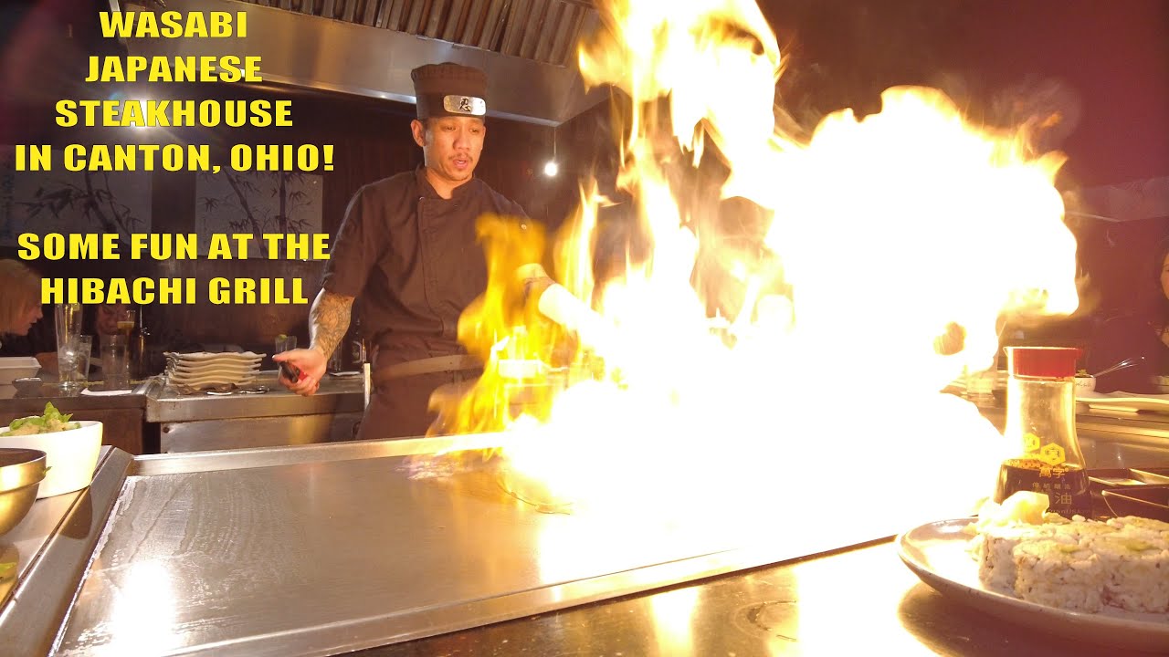 Hibachi fun at the Wasabi Japanese Steakhouse in Canton, Ohio.