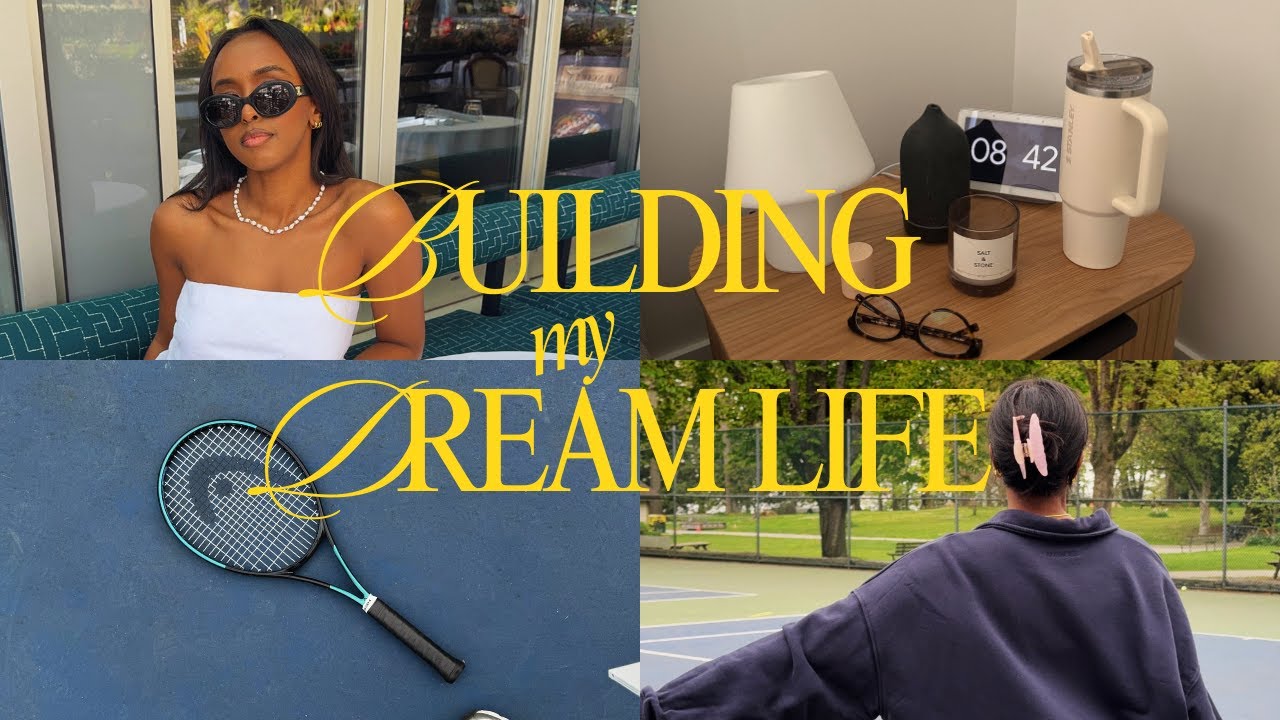 entrepreneur life at 28: tennis lessons , makeup faves, matcha 🍵🎾 day in my life vlog